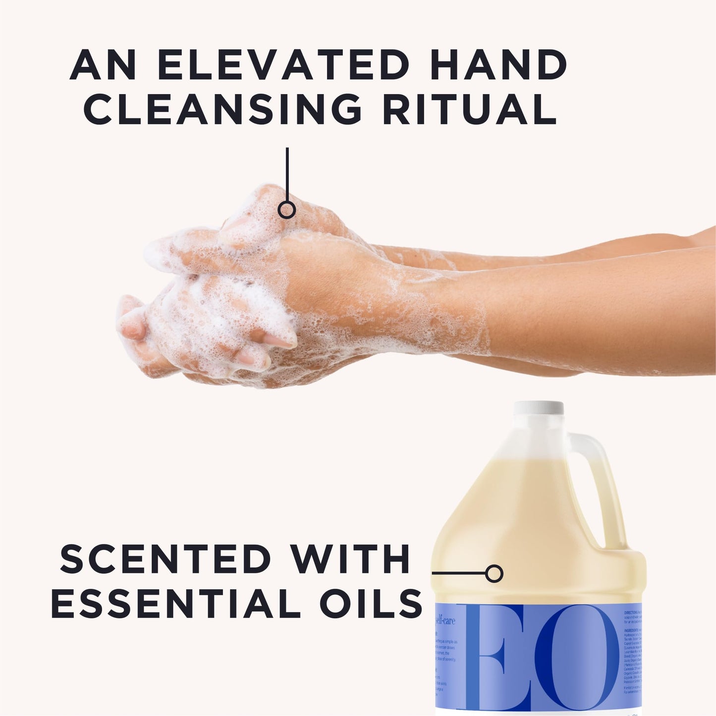 EO Liquid Hand Soap Refill, 1 Gallon, French Lavender, Organic Plant-Based Gentle Cleanser with Pure Essential Oils Beauty & Personal Care EO