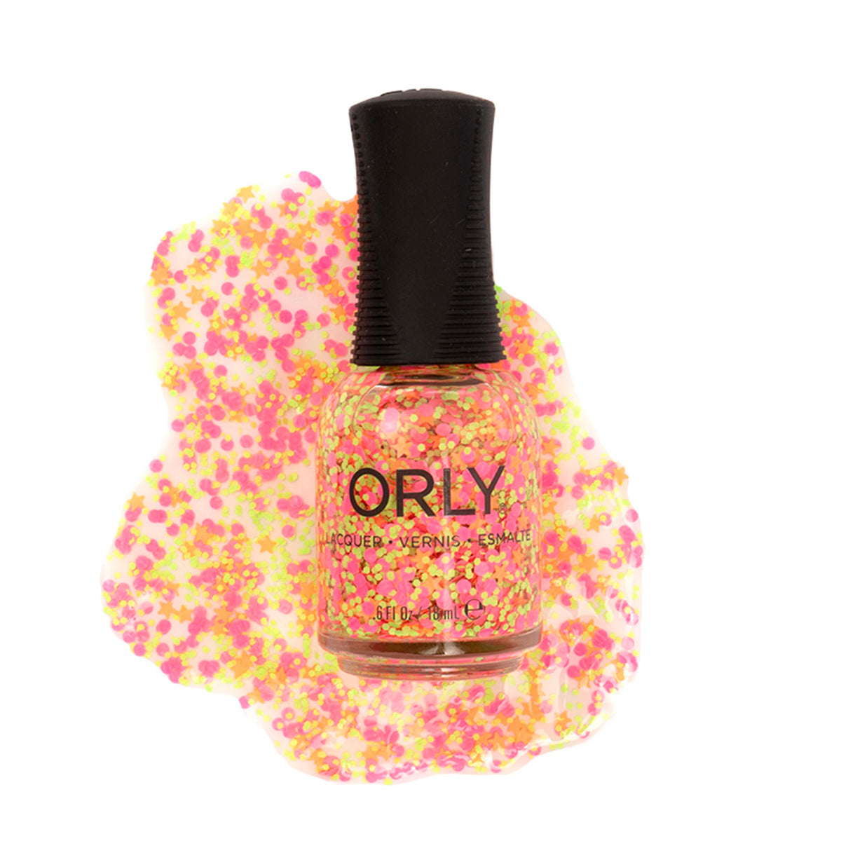 Orly Neon Nail Polish Colors for Summer | Bright Shades and a Confetti Topper for Summer Neon Nails | 0.6fl oz (Bikini Bottoms, 0.6 fl oz)