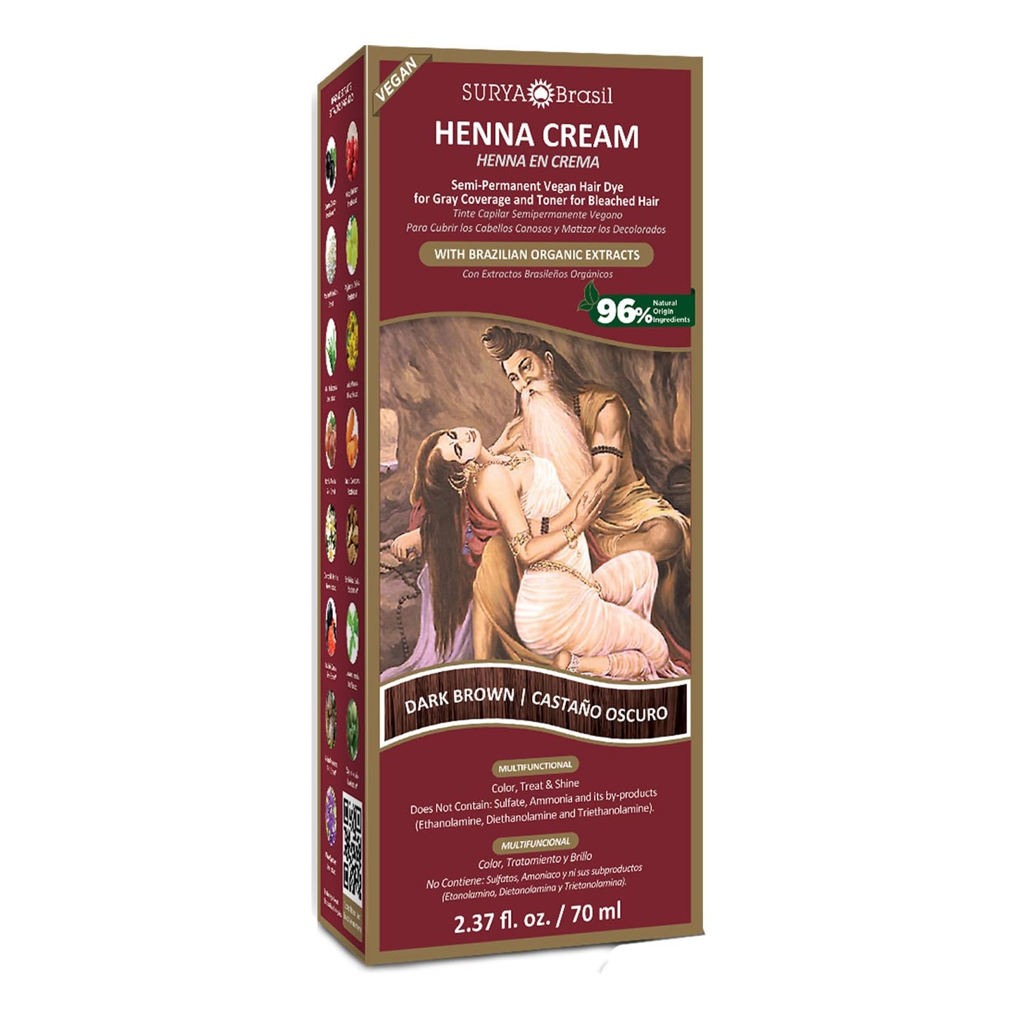 Surya Brasil Henna Dark Brown Cream - 2.37 Ounce Beauty & Personal Care Surya Brasil