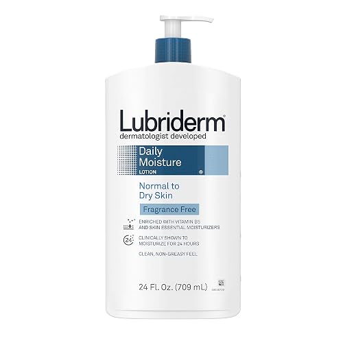 Lubriderm Daily Moisture Hydrating Unscented Body Lotion with Vitamin B5 for Normal to Dry Skin, Non-Greasy and Fragrance-Free Lotion. 24 fl. oz Beauty & Personal Care Lubriderm