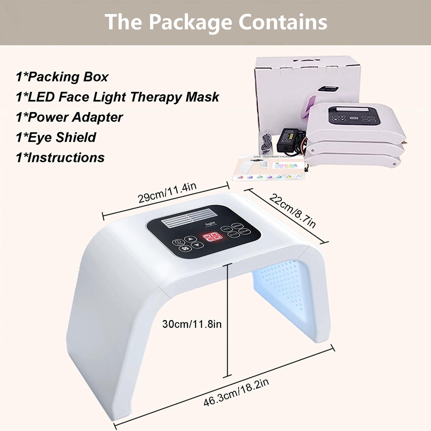 Led-Face-Tool?LED Light Therapy Facial Mask?7 in 1 Beauty Equipment for Skin Care at Home Beauty & Personal Care Fxtiaa