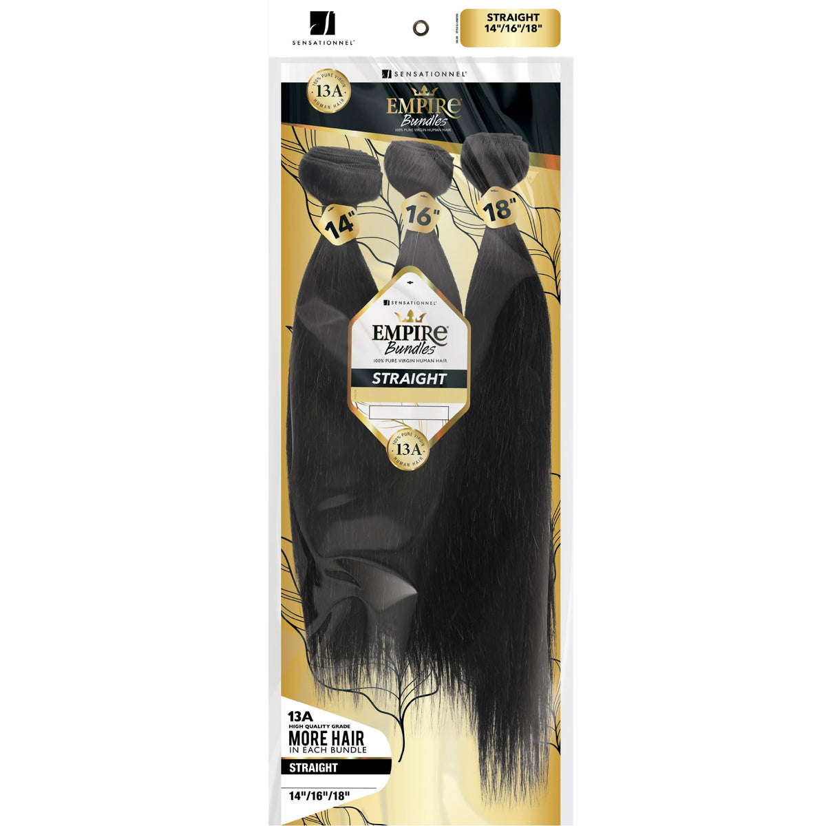 Sensationnel Empire Bundles Multi-Straight,14 16 18 inch, NATURAL