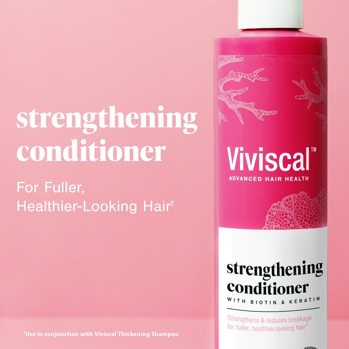 Viviscal Hair Strengthening Conditioner - Strengthens and Reduces Breakage for Fuller, Healthier Hair - With Biotin, Keratin and Marine Extracts Beauty & Personal Care Viviscal