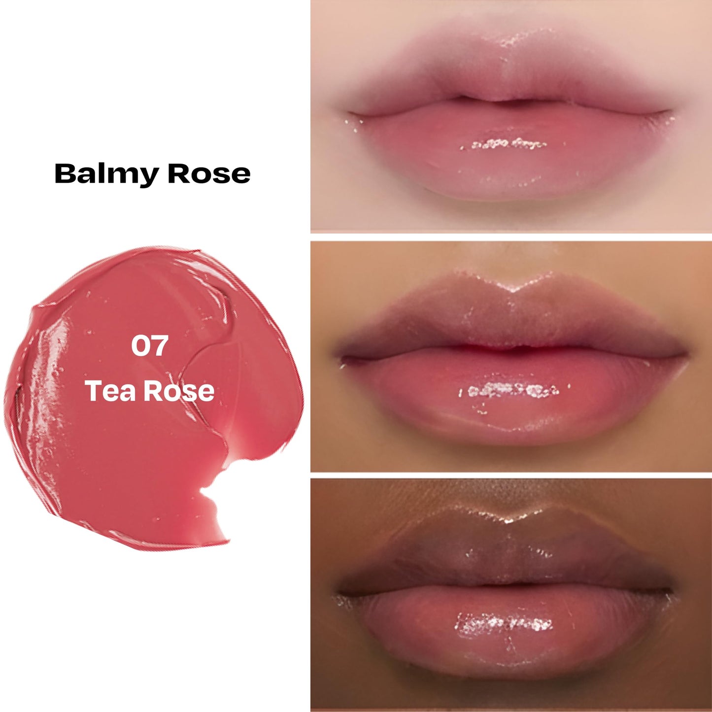 alternativestereo Lip Potion Balmy Rose - Creamy, Hydrating, Rosy Lip Tint with a Subtle Glow - 0.3 Oz (No.7 Tea Rose) Beauty and Personal Care alternativestereo