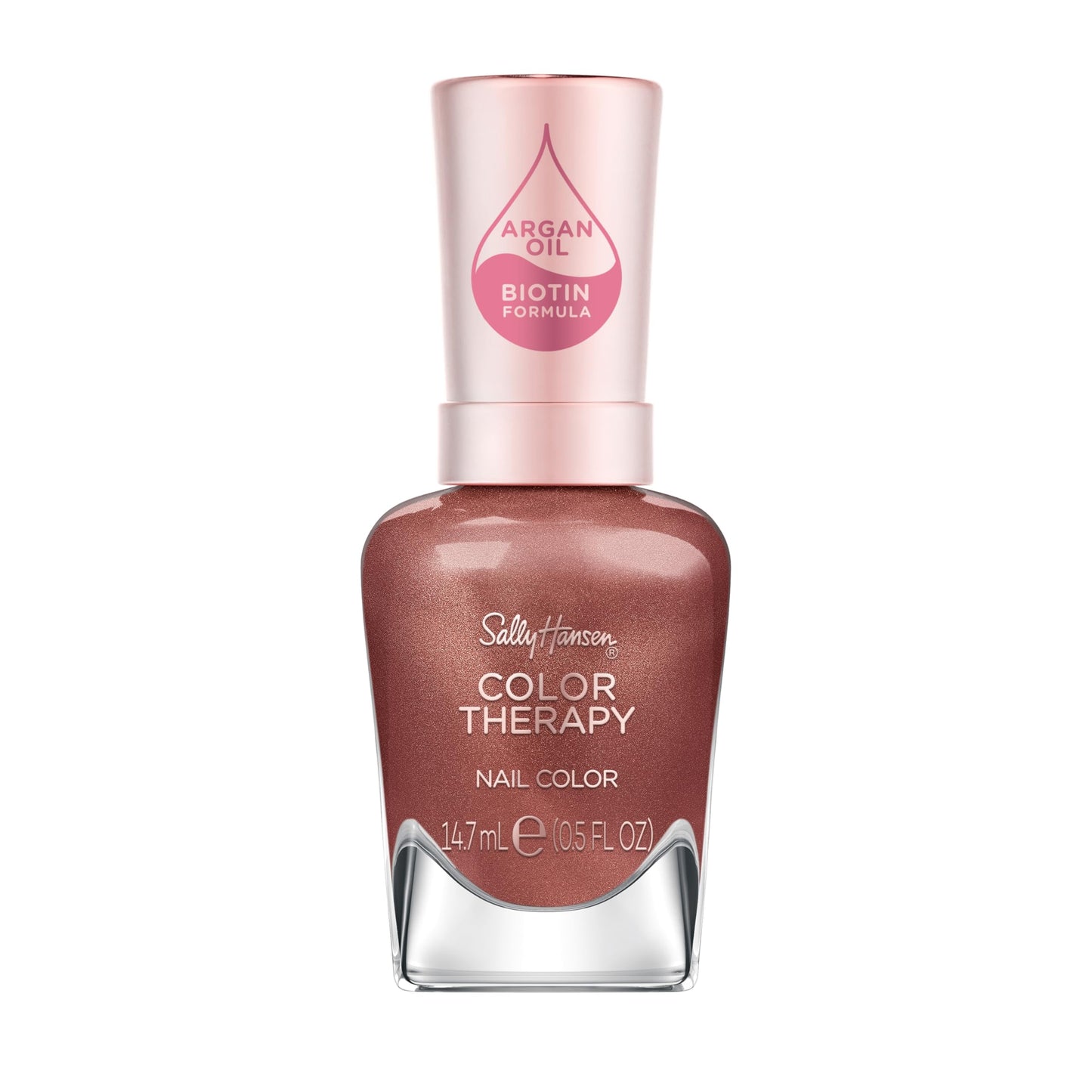 Sally Hansen Color Therapy Nail Polish | Biotin, Argan Oil, Long Lasting, Healthy Nails, Nail Strengthener, Opaque | 196 Raisin the Bar | Chestnut Beauty & Personal Care Sally Hansen