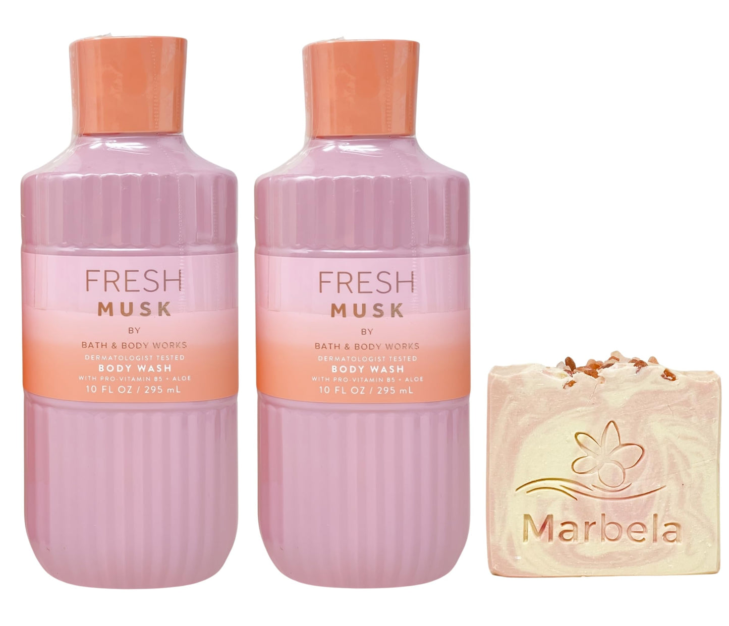 Bath & Body Works Fresh Musk 2 Body Washes with a Himalayan Salts Springs Bar Soap Beauty & Personal Care Bath & Body Works