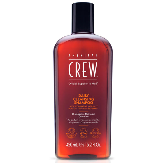 American Crew Shampoo for Men, Daily Cleanser, Naturally Derived, Vegan Formula, Hair Care Gift for Him, Citrus Mint Fragrance, 15.2 fl oz Beauty & Personal Care AMERICAN CREW
