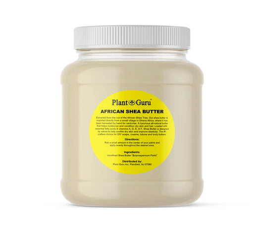 Plant Guru Raw African Shea Butter 3 lbs. Bulk 100% Pure Natural Unrefined IVORY Grade A - Ideal Moisturizer For Dry Skin, Body, Face And Hair Growth Beauty & Personal Care Plant Guru