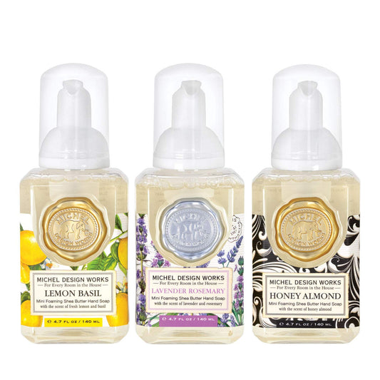 Michel Design Works Mini Foaming Soap 3-Pack Set (Lavender Rosemary, Lemon Basil, Honey Almond) Beauty & Personal Care Michel Design Works