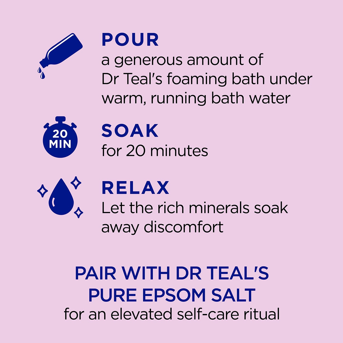Dr Teal's Foaming Bath with Pure Epsom Salt, Black Elderberry with Vitamin D, 34 fl oz (Pack of 4) Beauty & Personal Care Dr Teal's