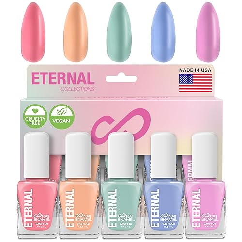 Eternal Pastel Nail Polish Sets for Women (CANDY PASTELS) - Pastel Nail Polish Set for Girls - Long Lasting & Quick Dry Nail Polish Set for Home DIY Beauty & Personal Care Eternal