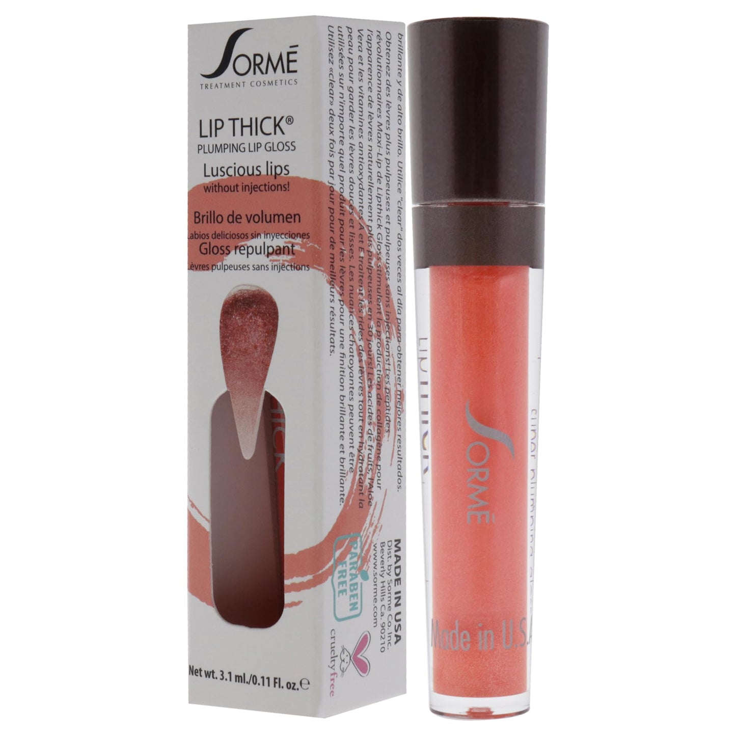 SORME Treatment Cosmetics Lipthick Lipgloss | Lip plumping Gloss for Shiny and Fuller Looking Lips (Blinki) Beauty & Personal Care SORMÉ