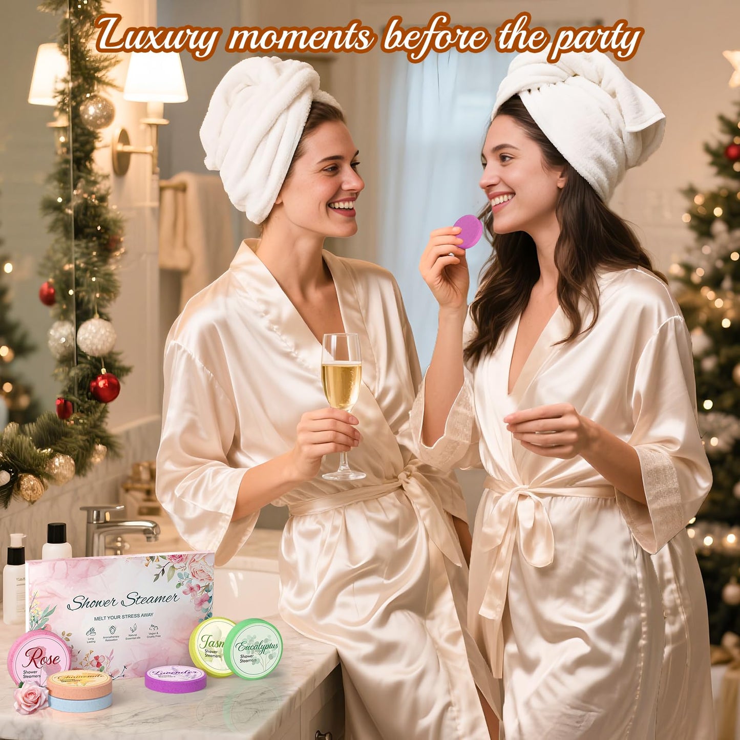 Christmas Stocking Stuffers for Women 6 Pack Shower Steamers Aromatherapy Beauty and Personal Care Eletorot