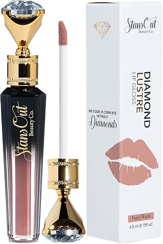 StansOut Beauty Diamond Lustre Fancy Warm Hydrating Lip Gloss | Cute Nude Moisturizing Butter-Smooth Colors | Shades for Naturally Plump & Pout, Beauty & Personal Care StansOut Beauty Company