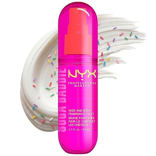NYX PROFESSIONAL MAKEUP Fat Oil Fragrance Mist Perfume, Suga Baddie Vanilla & Whipped Cream Scent, Long Lasting Hair & Body Spray with Musk, Vegan Beauty & Personal Care NYX PROFESSIONAL MAKEUP