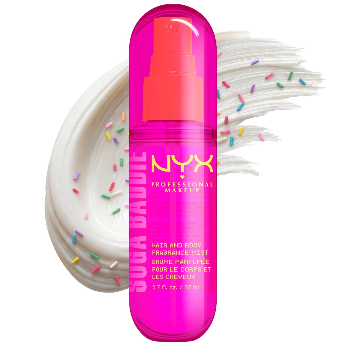 NYX PROFESSIONAL MAKEUP Fat Oil Fragrance Mist Perfume, Suga Baddie Vanilla & Whipped Cream Scent, Long Lasting Hair & Body Spray with Musk, Vegan Beauty & Personal Care NYX PROFESSIONAL MAKEUP