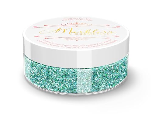 MARBLERS Holographic Face & Body Glitter [Unicorn Teal] 0.18oz (5g) | Fine | Non-Toxic | Vegan | Cruelty-Free | Festival, Rave & Party Makeup | Eye Beauty & Personal Care MARBLERS