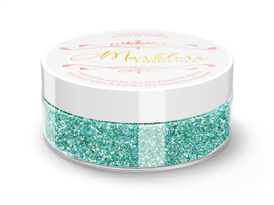 MARBLERS Holographic Face & Body Glitter [Unicorn Teal] 0.18oz (5g) | Fine | Non-Toxic | Vegan | Cruelty-Free | Festival, Rave & Party Makeup | Eye Beauty & Personal Care MARBLERS