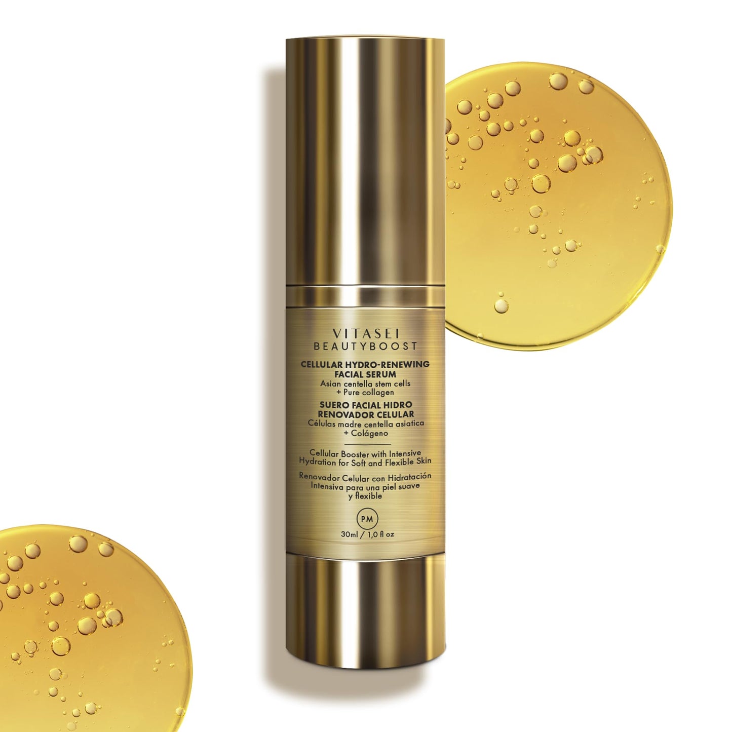 VITASEI Beauty Boost Facial Serum, Anti Aging Cellular Hydro-Renewing Night Serum W/Cotton Stem Cells & Collagen for Women & Men, Hydrating Face Oil Beauty & Personal Care VITASEI