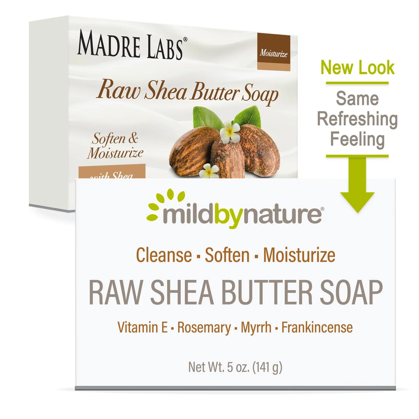 MILD BY NATURE Raw Shea Butter Bar Soap, 5 oz (141 g) Beauty & Personal Care MILD BY NATURE