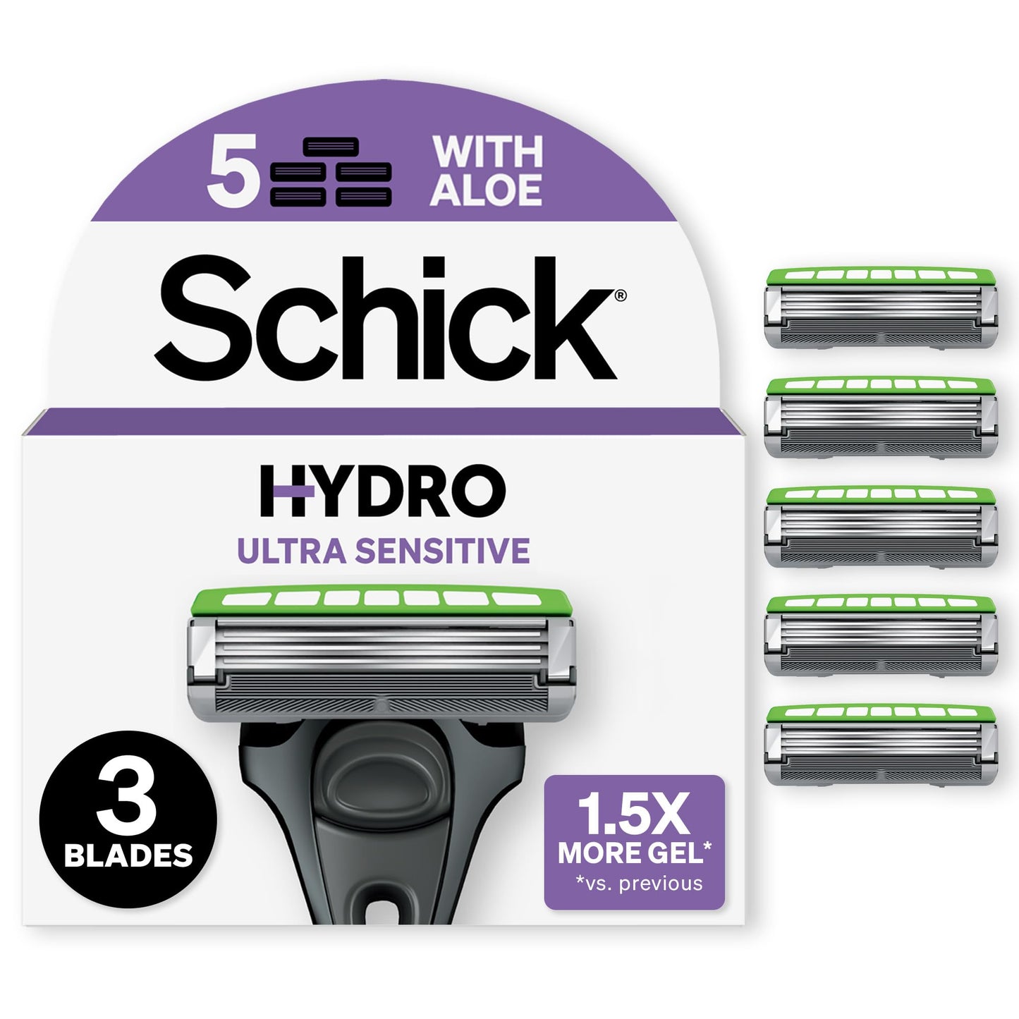 Schick Hydro Ultra Sensitive Razor Blades Refills, 5ct Beauty and Personal Care Schick