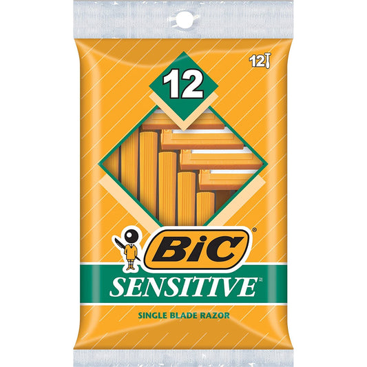 Bic Single Blade Shavers Sensitive Skin - 12 ct (3 packs of 12) Beauty and Personal Care BIC
