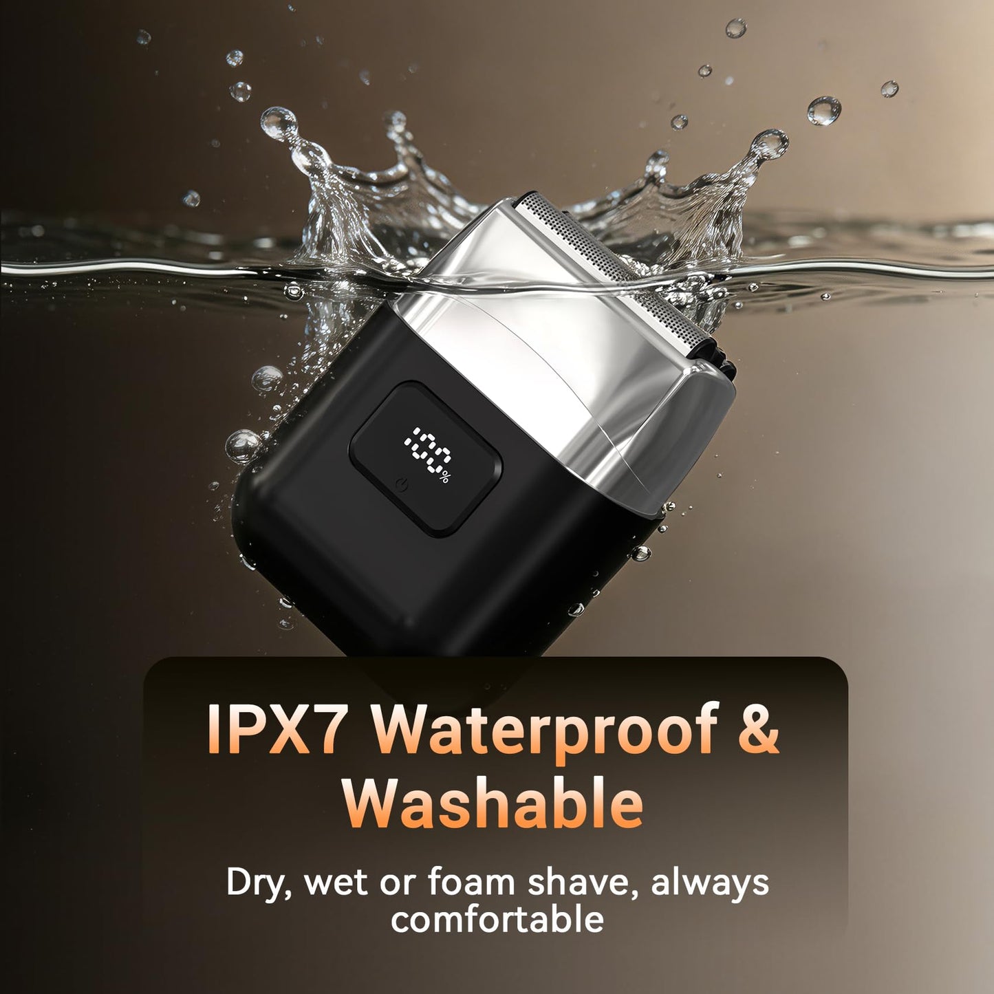 YOXSPD Electric Foil Shaver for Men - Mini Electric Razor for Face, 3 Floating Blades, LED Display, Dual Speed - IPX7 Waterproof, USB-C Fast Charging Beauty and Personal Care YOXSPD