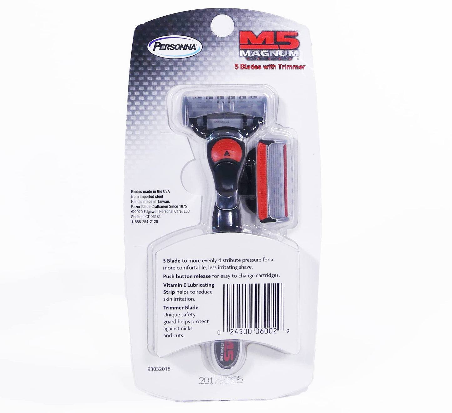 Personna M5 Magnum System Handle with Tray and 2 Refill Cartridges, Orange Beauty & Personal Care Personna