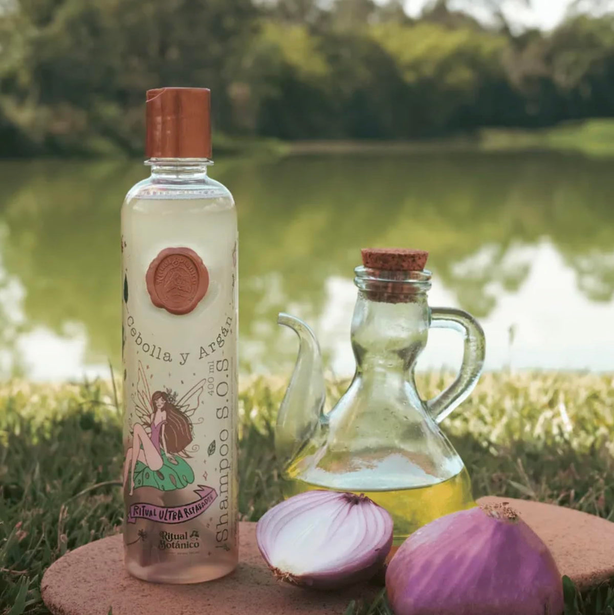 Ritual Botanico Shampoo Ultra Reparador S.O.S de cebolla y Argan,sin sal ni sulfatos, natural, ayuda al crecimiento, repara cuero cabelludo