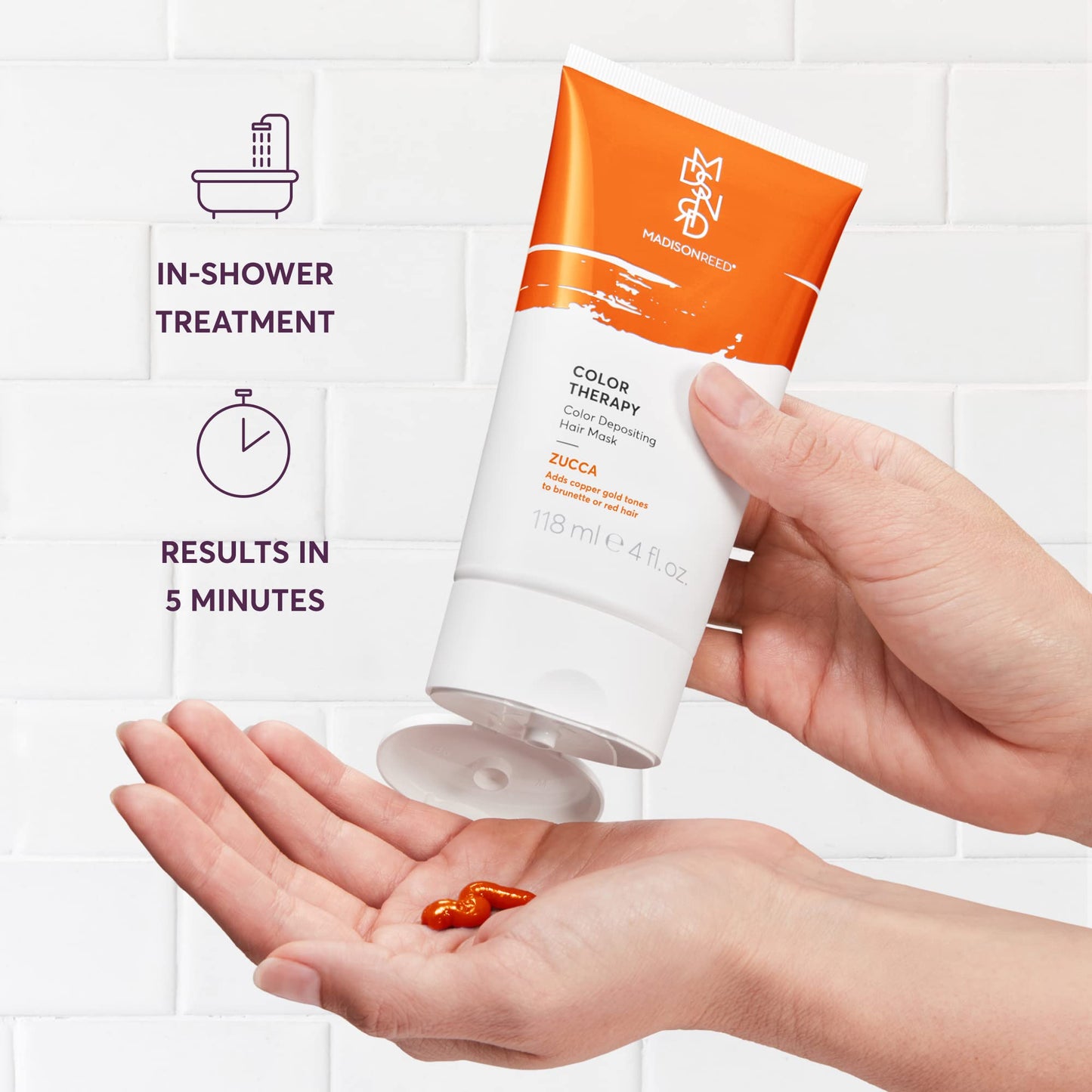 Madison Reed Color Therapy - Zucca Copper | SmartDye Color Depositing Hair Mask, Adds Copper Gold Tones to Blonde, Brunette & Auburn Hair Beauty & Personal Care Madison Reed