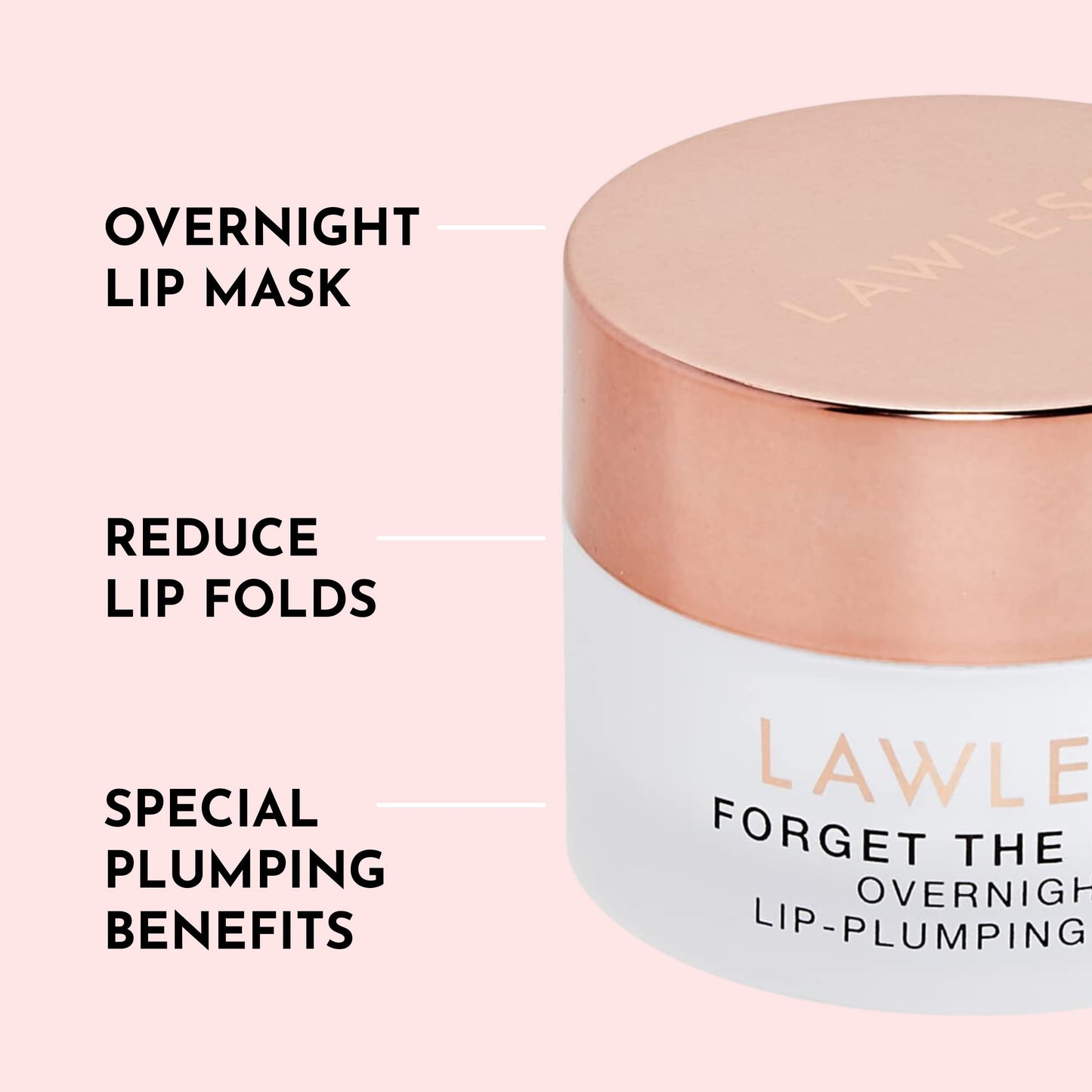 Lawless Women's Forget The Filler Overnight Lip Plumping, Juicy Watermelon, 0.28 Ounce (Pack of 1) Beauty & Personal Care LAWLESS