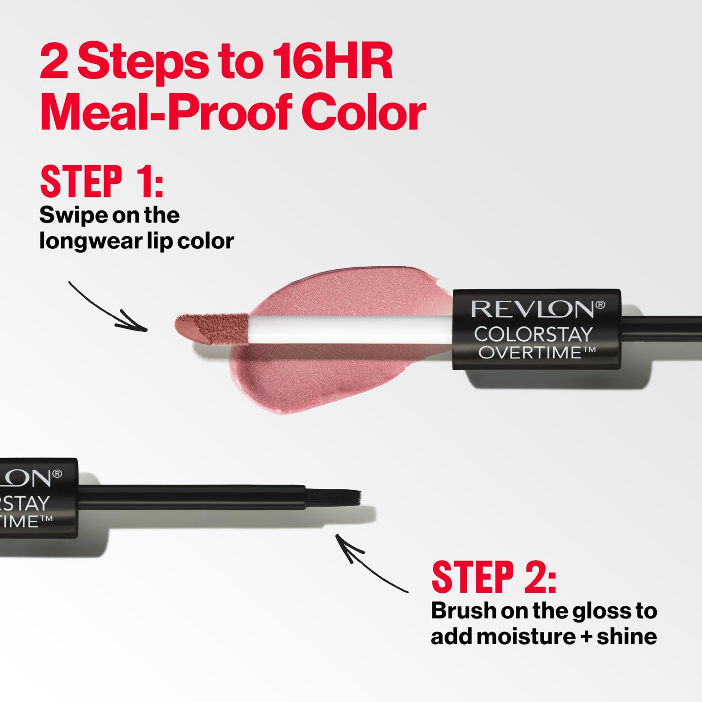 Revlon ColorStay Overtime Liquid Lip Color, Bare Maximum [350] 0.07 oz (Pack of 2) Beauty & Personal Care REVLON