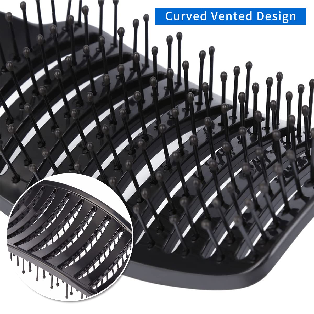 Vent Blow Dryer Hair Brush, Women Thick Long Curly Paddle Detangling Massage Brush, Fast Drying Straight Volume Comb, Curved Anti Static Styling Tool Beauty & Personal Care eyxformula