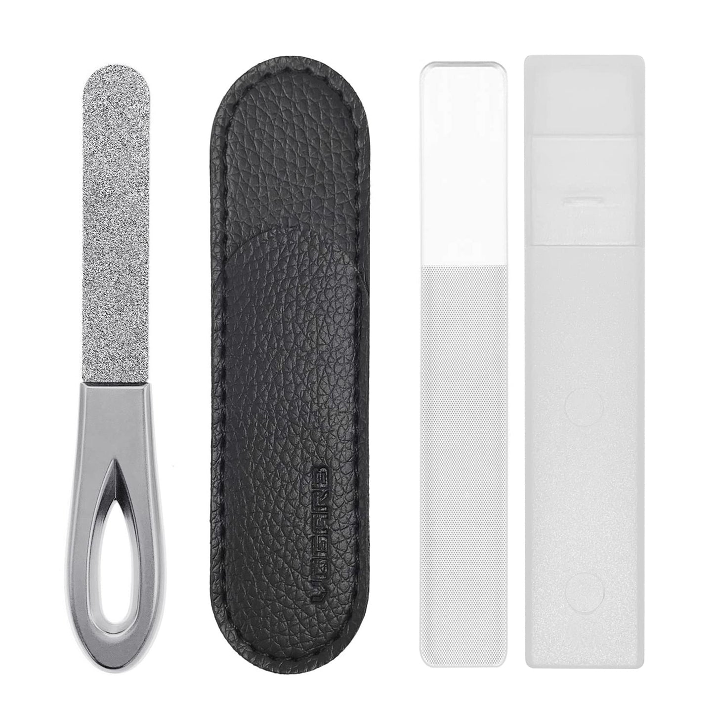 VOGARB Travel Nail Files for for Thick Toenails, 3.6 Inch Diamond Nail File for Natural Nails, Double Sided 180 Diamond Grits Emery Boards for Men Beauty & Personal Care VOGARB