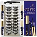 3D Magnetic Eyelashes with Eyeliner Kit - 7C SevenCrown Magnetic Lashes Natural Looking with Upgraded 4 Tubes of Liner Waterproof, Long Lasting,10 Beauty & Personal Care 7C SEVENCROWN