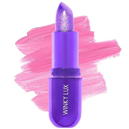 Winky Lux Amethyst Glimmer Balm - Nourishing pH Lip Balm with Color Changing Tint, Hydrating Ceramides Soften Lips, Coconut Scent Beauty & Personal Care Winky Lux