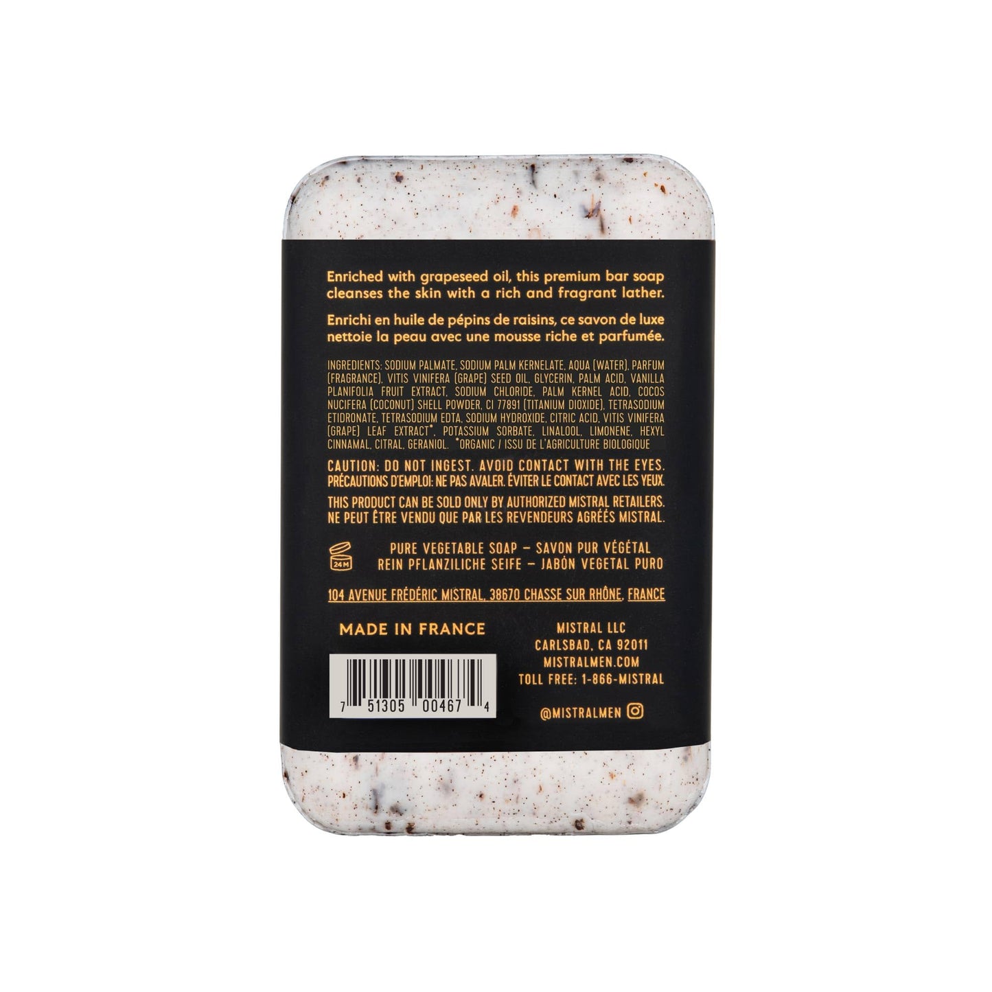 Mistral Mezcal Lime Luxury Bar Soap for Men | Men’s Natural Soap Bar | Paraben, Phthalates Free | Moisturizing & Triple-Milled Natural Soap for Men Beauty & Personal Care Mistral