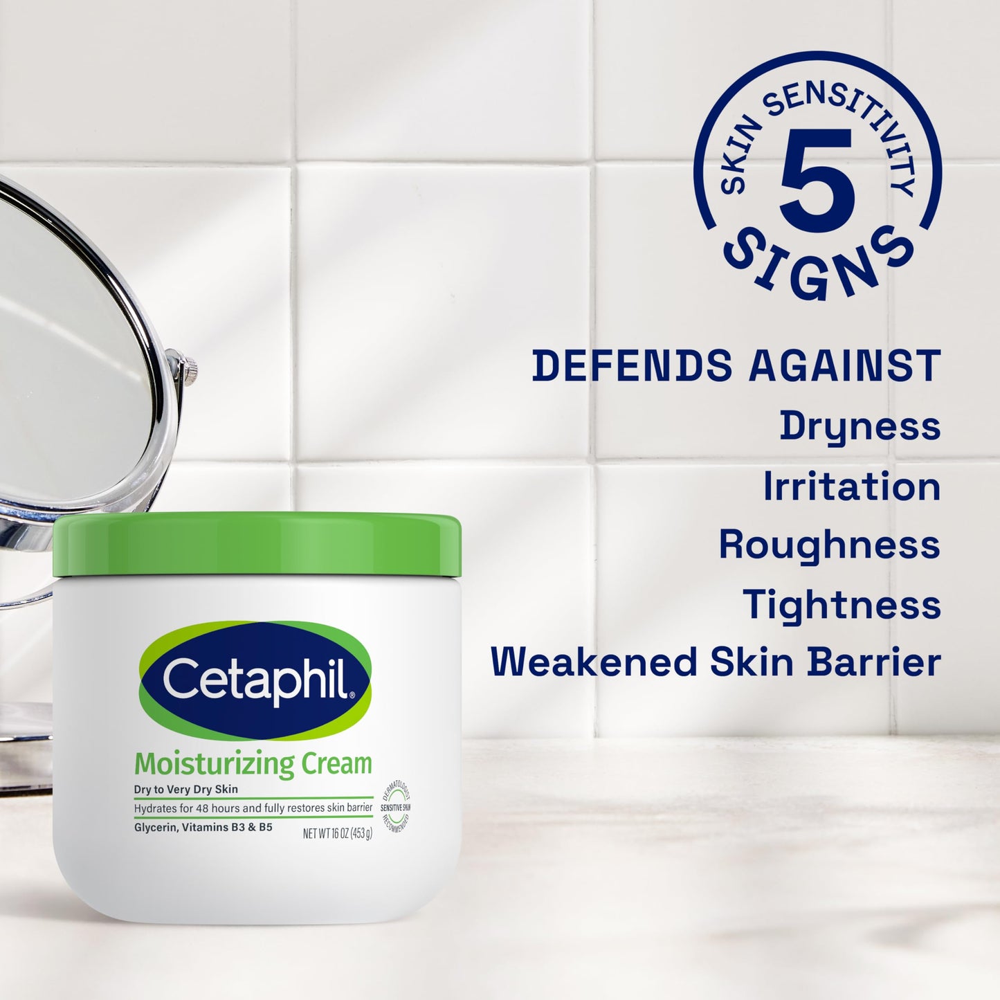 Cetaphil Face & Body Moisturizer, Hydrating Moisturizing Cream for Dry to Very Dry, Sensitive Skin, NEW 16 oz, Fragrance Free, Non-Comedogenic Beauty & Personal Care Cetaphil