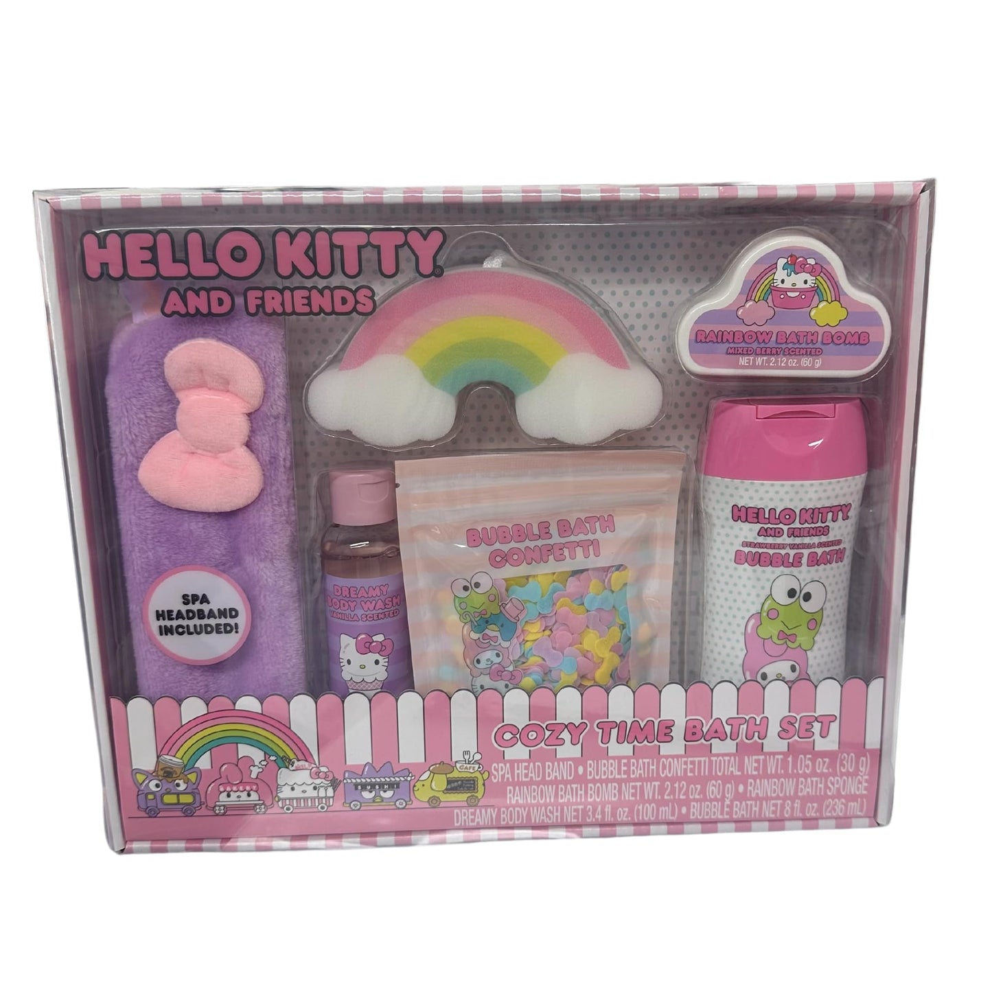 Centric Beauty Hello Kitty and Friends Cozy Time Bath Set, Includes Spa Head Band, Bubble Bath Confetti (30g), Rainbow Bath Bomb, Rainbow Bath… Beauty & Personal Care Centric Beauty