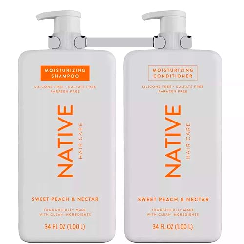 Native Sweet Peach & Nectar Shampoo & Conditioner, 34 Fl. Oz. - Pack Of 02. Beauty & Personal Care Native