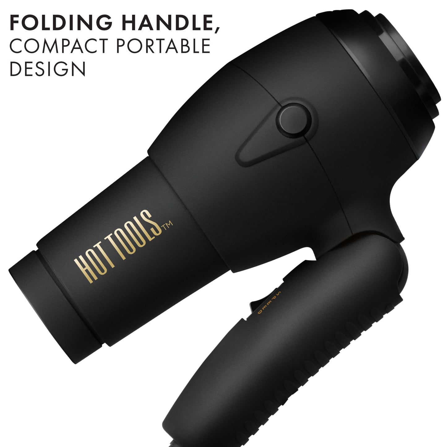 Hot Tools Pro Signature 1875W Folding Handle Hair Dryer | Compact, Perfect for Travel Beauty & Personal Care HOT TOOLS
