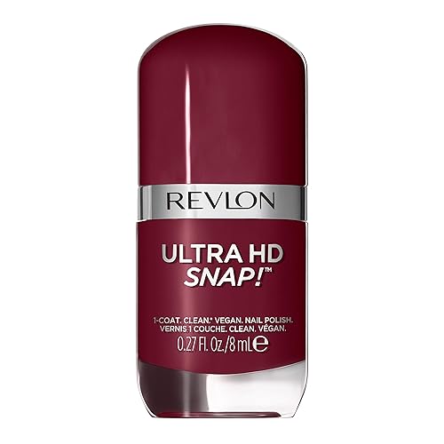 REVLON Ultra HD Snap Nail Color, Natural Rich Glossy Polish, 100% Vegan Formula, No Base or Top Coat Needed, 024 So Shady, 0.27 fl oz Beauty & Personal Care REVLON