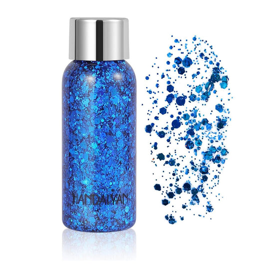 Mermaid Sequins Body Glitter Gel for Face,Shimmer Liquid Eyeshadow Holographic Glitter Body Gel Festival Glitter Cosmetic Face Skin Hair Nails Makeup Beauty & Personal Care Dragonranee