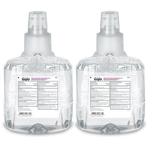 GOJO Antibacterial Foam Handwash, Plum Fragrance, 1200 mL Foam Hand Soap Refill LTX-12 Touch-Free Dispenser (Pack of 2) - 1912-02 Beauty & Personal Care GOJO