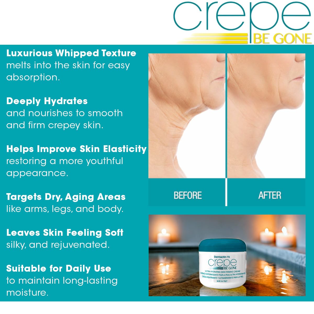Dermactin Crepe Be Gone Body Souffle 2.5 ounce (6-Pack) Beauty & Personal Care Dermactin