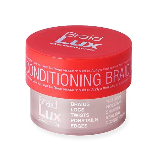 Lux Collection Braiding Gel & Braid Sealer for Box Braids - Braid Lux Gel for Braids, Locs & Twists with Castor Oil & Biotin, Non-Flaking, High Shine Beauty & Personal Care Lux Collection