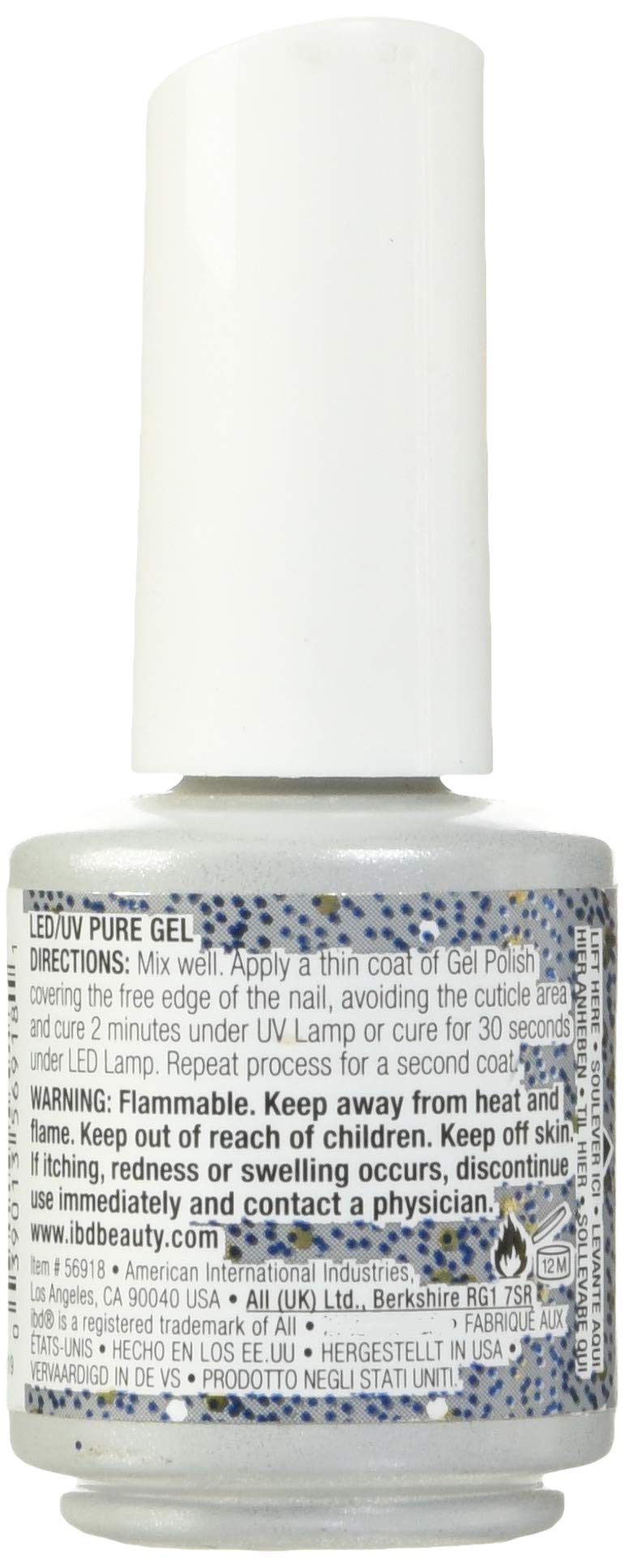 IBD Just Gel Soak Off Blue Nail Polish, Sapphire & Ice