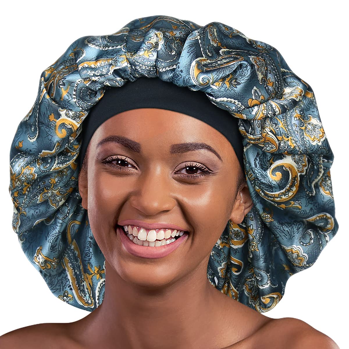 Alnorm Extra Large Sleep Cap for Curly Hair Sleep Gift Beauty and Personal Care Alnorm