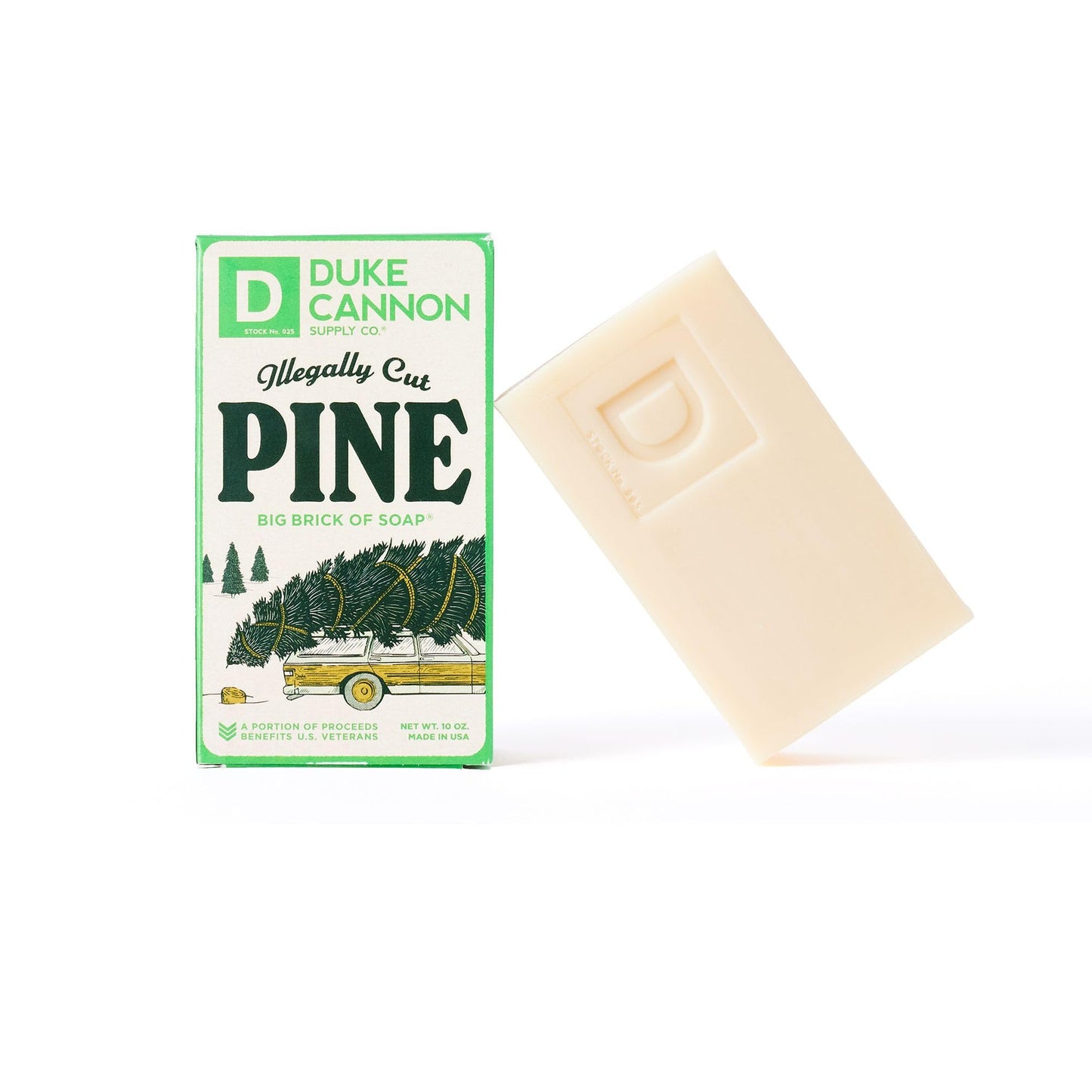 Duke Cannon Supply Co. Big Brick of Soap Bar for Men Holiday Edition - Illegally Cut Pine (Fresh Cut Pine Scent), 10 oz. (1 Pack) Beauty & Personal Care Duke Cannon Supply Co.