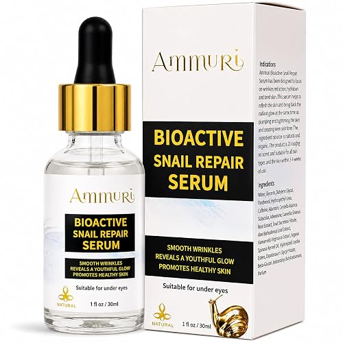 Bioactive Snail Repair Serum Smooths Wrinkles, Elastin and Collagen Generation, Anti-Ageing, Snail Secretion Filtrate Beauty & Personal Care Ammuri